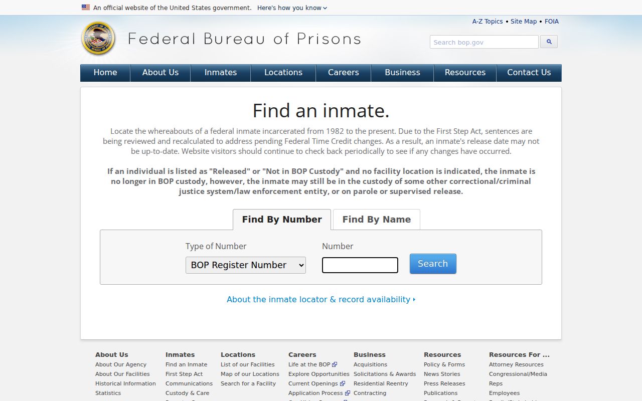 Federal inmate locator for custody outside Roscommon County criminal records