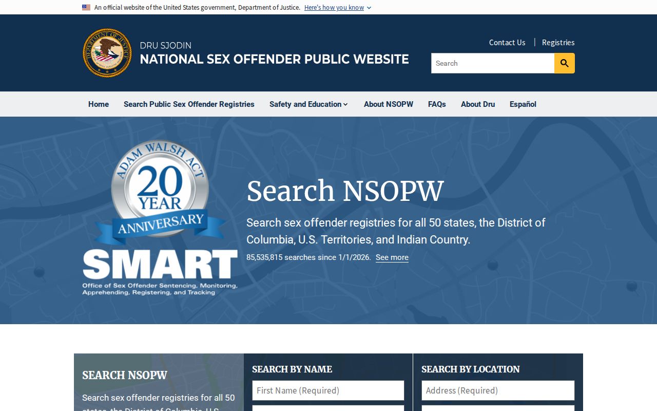 Roscommon County sex offender check using the national NSOPW search